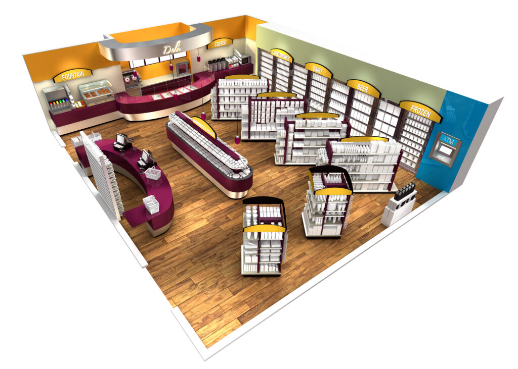 Tidy and well organized sales floor